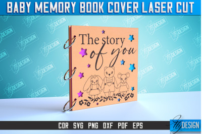 Baby Memory Book Cover | Memory Album Cover | CNC File