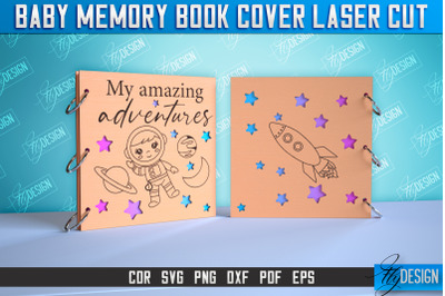 Baby Memory Book Cover | Memory Album Cover | CNC File