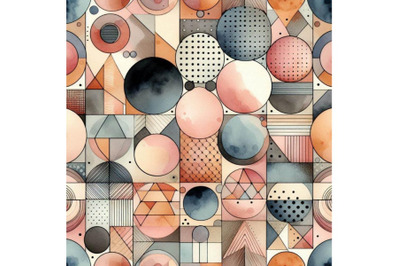 Abstract polka dots background. Watercolor