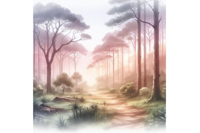 Forest watercolor background