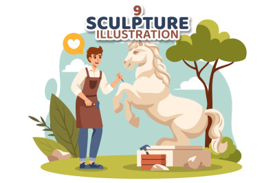 9 Stone Sculpture Illustration