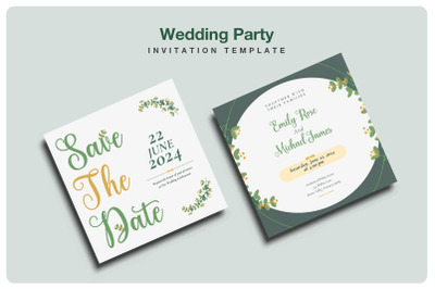 Wedding Party Invitation Template