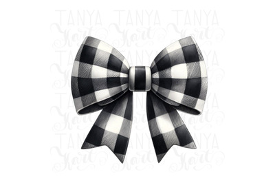 Buffalo Plaid Bow Sublimation Print PNG Designs