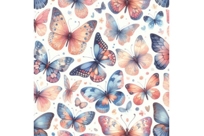 Beautiful watercolor butterflies backgroun