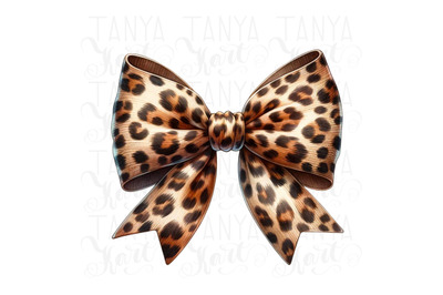 Leopard Bow Sublimation Print, DIY Crafting File PNG Digital Download,