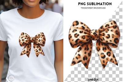 Leopard Bow PNG Designs, Digital Prints for Crafting &amp; Cards, Watercol