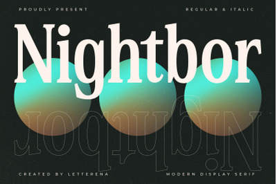 Nightbor - Modern Display Serif