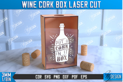 Wine Cork Box | Beer Bottle Caps Box | Cork Collectors | Wine Lovers