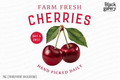 Cherries Fruit PNG Sublimation