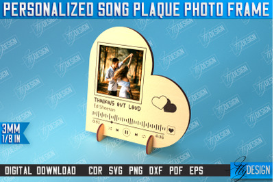 Personalized Song Plaque Photo Frame | Gift Idea | Favorite Song | CNC