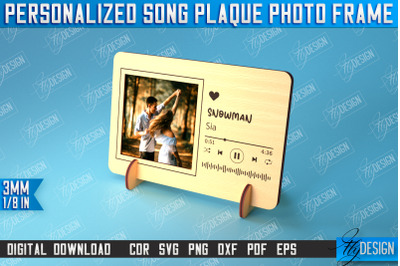 Personalized Song Plaque Photo Frame | Gift Idea | Favorite Song | CNC