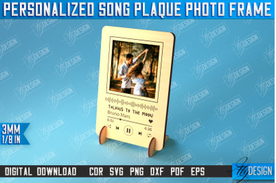 Personalized Song Plaque Photo Frame | Gift Idea | Favorite Song | CNC