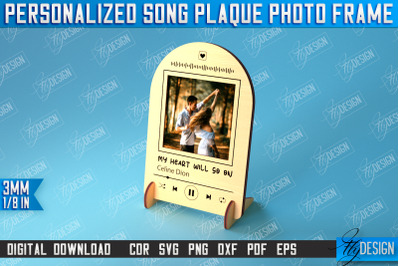 Personalized Song Plaque Photo Frame | Gift Idea | Favorite Song | CNC