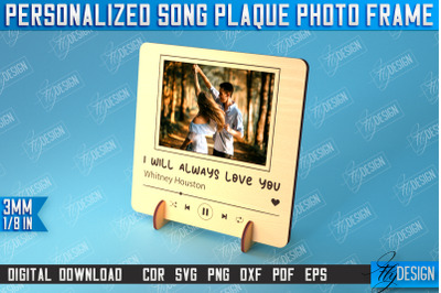 Personalized Song Plaque Photo Frame | Gift Idea | Favorite Song | CNC