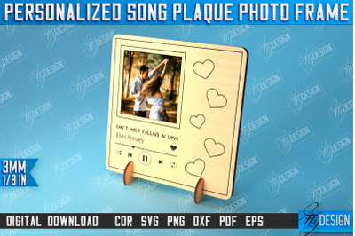 Personalized Song Plaque Photo Frame | Gift Idea | Favorite Song | CNC