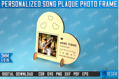 Personalized Song Plaque Photo Frame | Gift Idea | Favorite Song | CNC