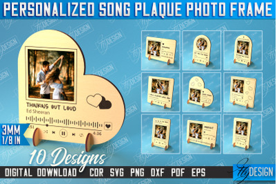 Personalized Song Plaque Photo Frame Bundle| Gift Idea | Favorite Song