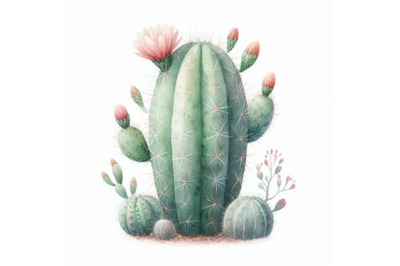 Watercolor cactus