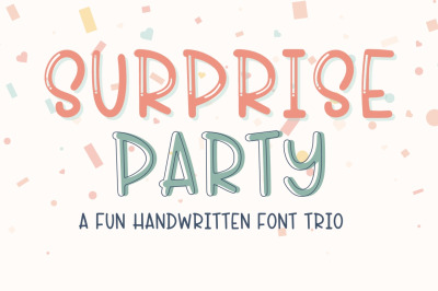 Surprise Party Font Trio, Handwritten Font