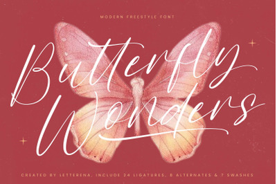 Butterfly Wonders - Modern Freestyle Font