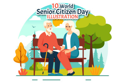 10 World Senior Citizen Day Illustration