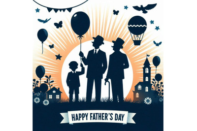 Happy Father`s Day Poster Card Backgrou