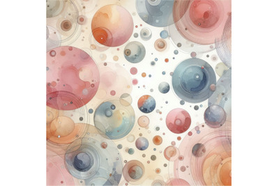 Abstract watercolor circles