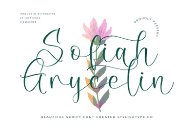 Sofiah Grycelin - Beautiful Script Font