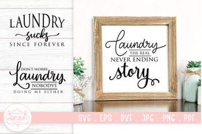 Laundry Signs Quotes SVG Cut File