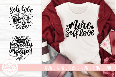 Self Love Quotes SVG Cut File