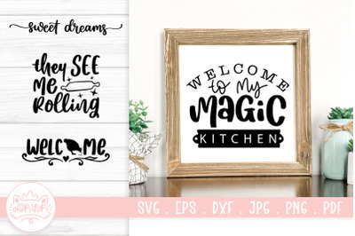 Farmhouse and Kitchen Quotes SVG Cut File