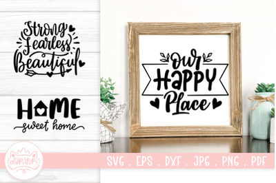 Farmhouse And Kitchen Quotes SVG Cut File