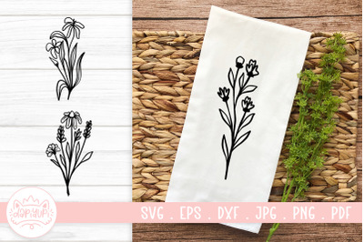 Wildflowers SVG Cut File