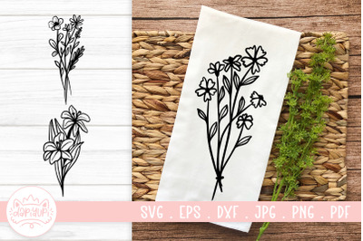 Wildflowers SVG Cut File