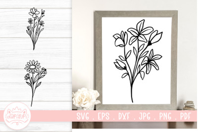 Wildflowers SVG Cut File