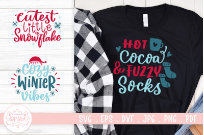 Fuzzy Winter Quotes SVG Cut File