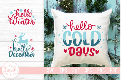 Fuzzy Winter Quotes SVG Cut File