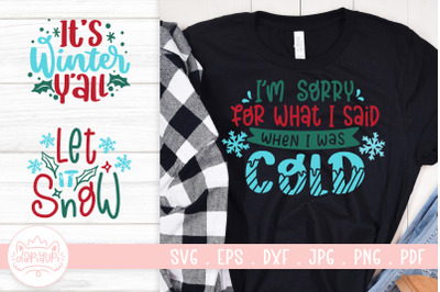 Winter Quotes SVG Cut File