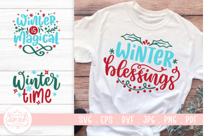 Winter Quotes SVG Cut File