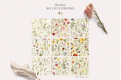 Wildflowers Print Seamless Patterns