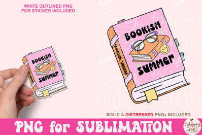 Bookish Summer PNG, Bookish png, Digital Download Art for T-shirt