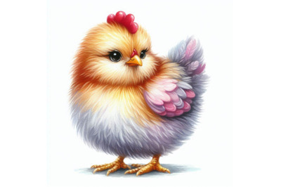 Watercolor Cute hen