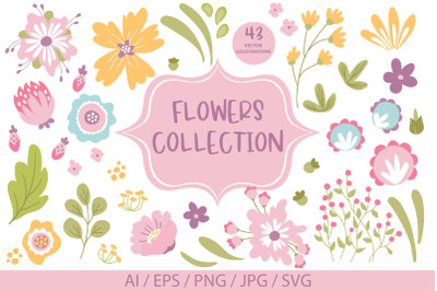 Flowers collection SVG