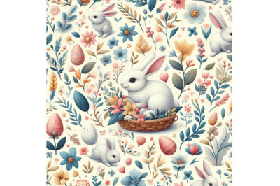 Abstract spring bunny pattern