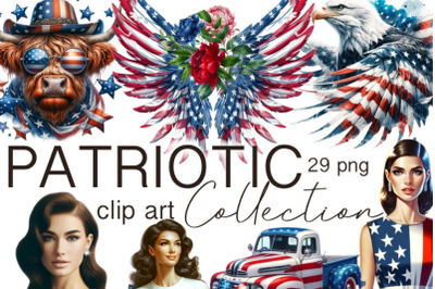 Woman PNG Graphics&2C; American Patriotic