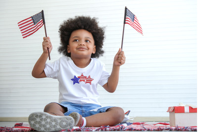 Mini Patriotic Trio of Stars | Embroidery