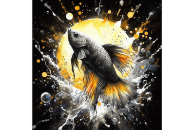 A fish jumping out of water