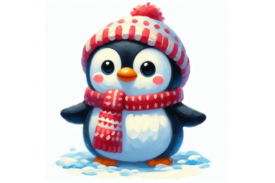 a cute cartoon penguin