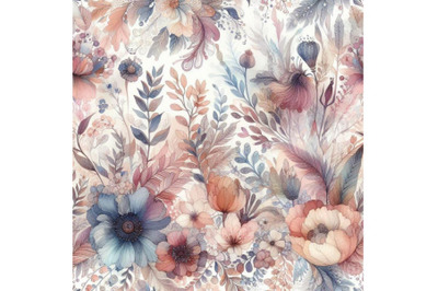 Artistic watercolor seamless pattern