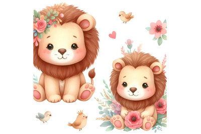 Cute lion cartoon